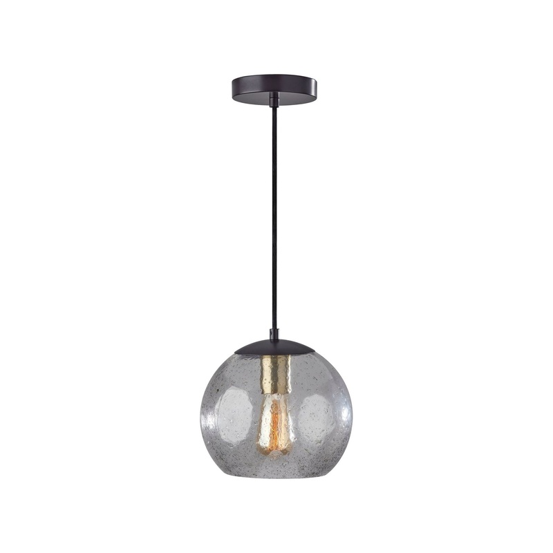 Edie Pendant Dark Bronze with Brass Accents