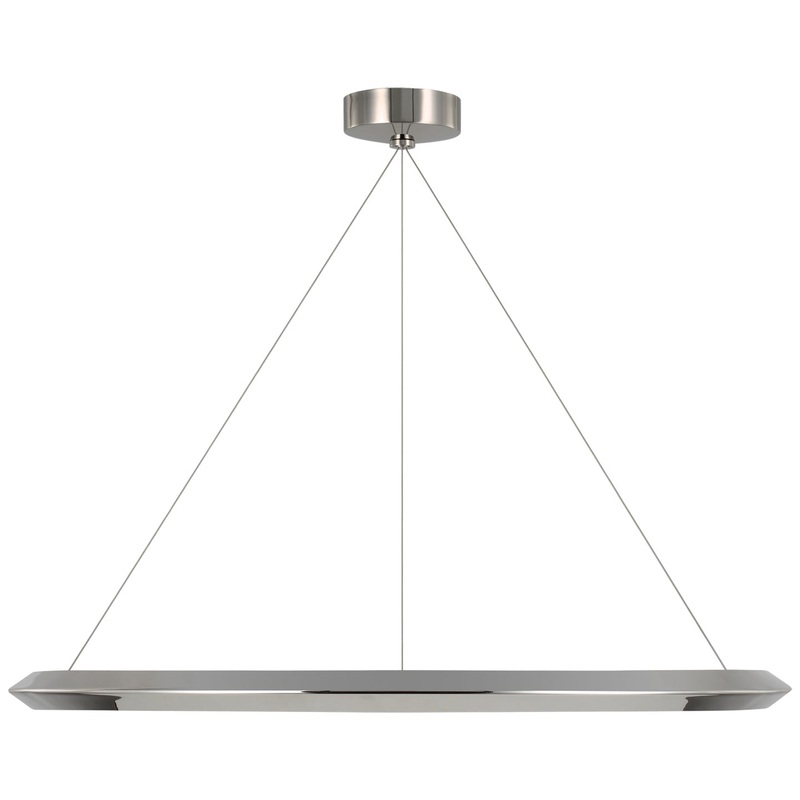 LED Chandelier from the Encircle Collection in Polished Nickel Finish by Visual Comfort Signature