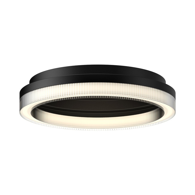 LED Flush Mount from the Calix Collection in Black Finish by Kuzco Lighting