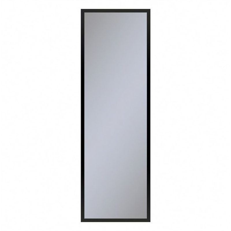 Medicine Cabinet Profiles 16W x 48H x 4D Inch 1 Doors Mirror Matte Black Flat Top Right Hand Side Electric