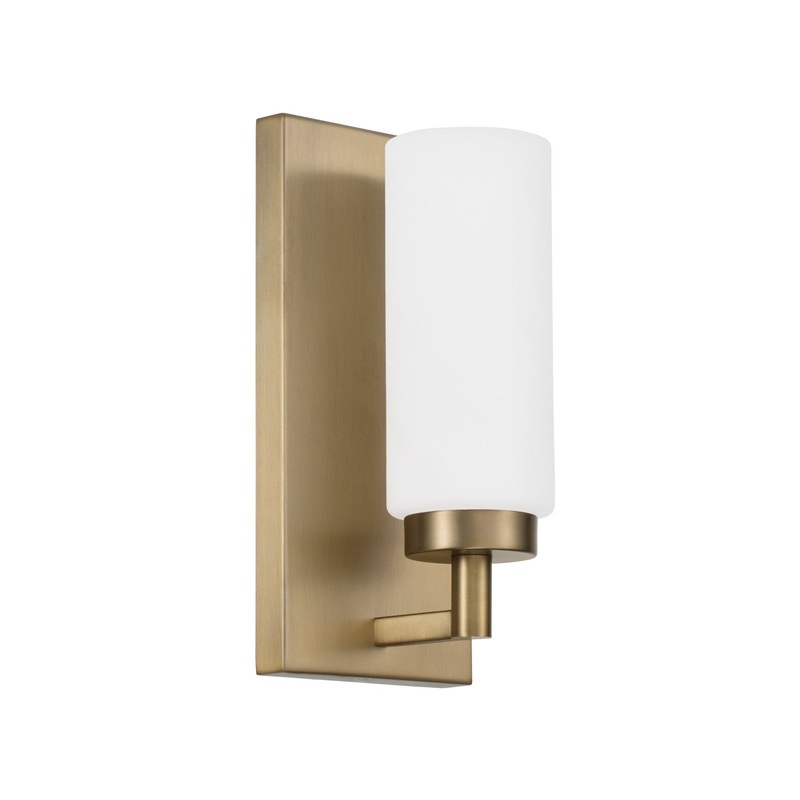 One Light Wall Sconce from the Alyssa Collection in Aged Brass Finish by Capital Lighting