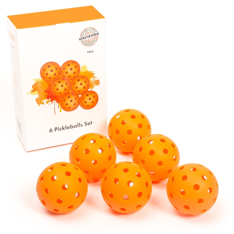 Precision Aerodynamic 40 Hole Design Pickleball Ball – 6 pack