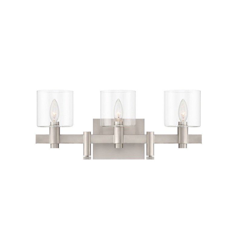 Three Light Wall Mount from the Decato Collection in Nickel Finish by Eurofase