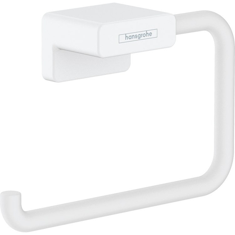 Toilet Paper Holder AddStoris Euro Less Cover Matte White Metal 6 Inch 1-5/8 Inch Wall Mount