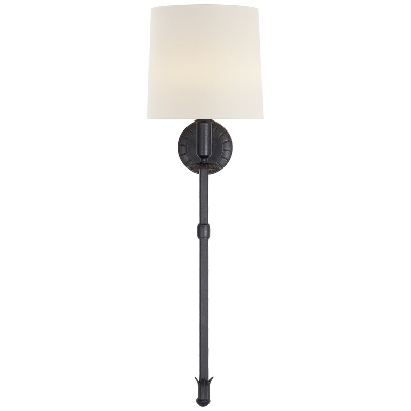 Two Light Wall Sconce from the Michel Collection in Aged Iron Finish by Visual Comfort Signature