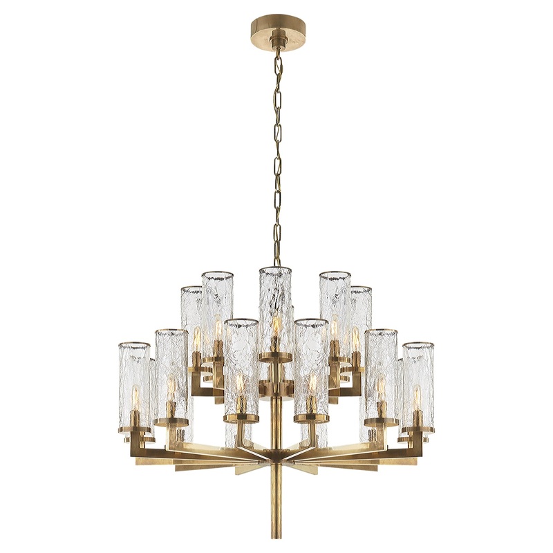 20 Light Chandelier from the Liaison Collection in Antique-Burnished Brass Finish by Visual Comfort Signature