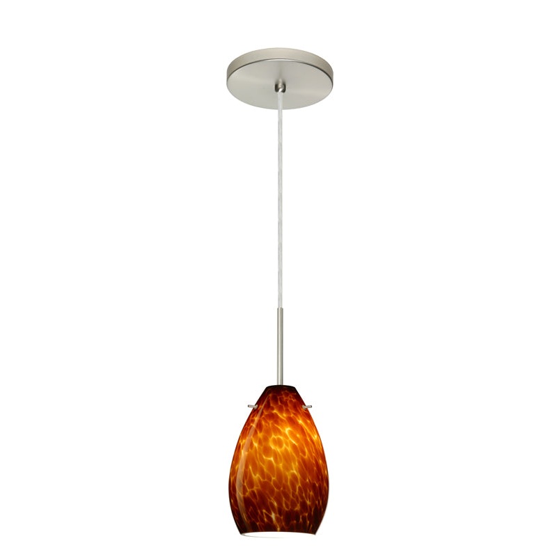 Besa 1BT-171318-SN Pera One Light Pendant Satin Nickel