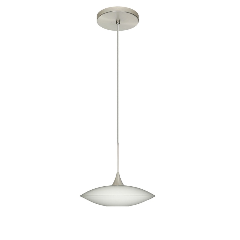 Besa 1XT-629406-LED-SN Spazio One Light Pendant Satin Nickel