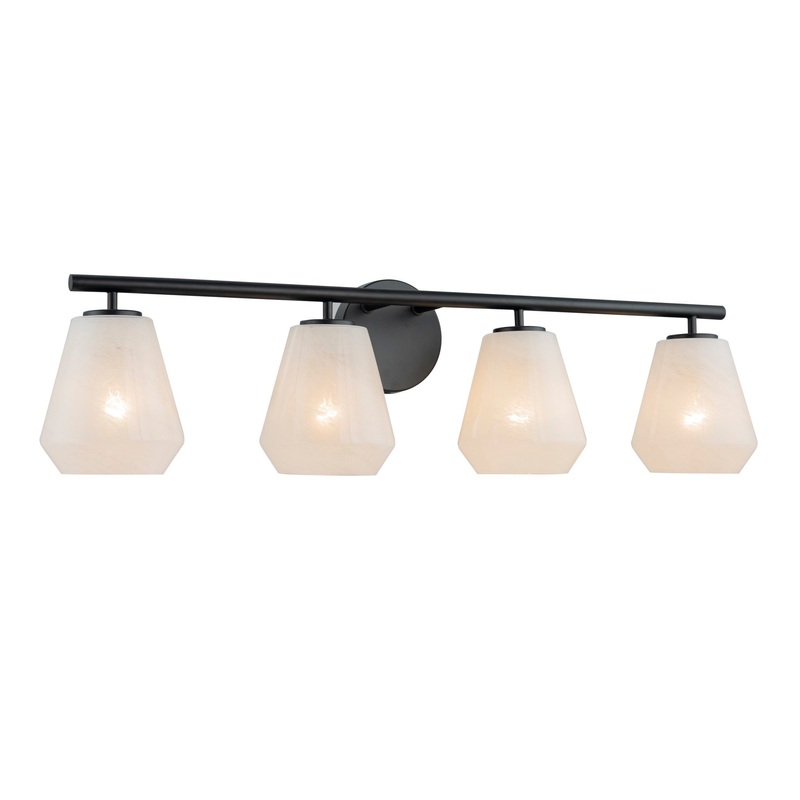 Brooke Bathroom Vanity – Black / 4-Light