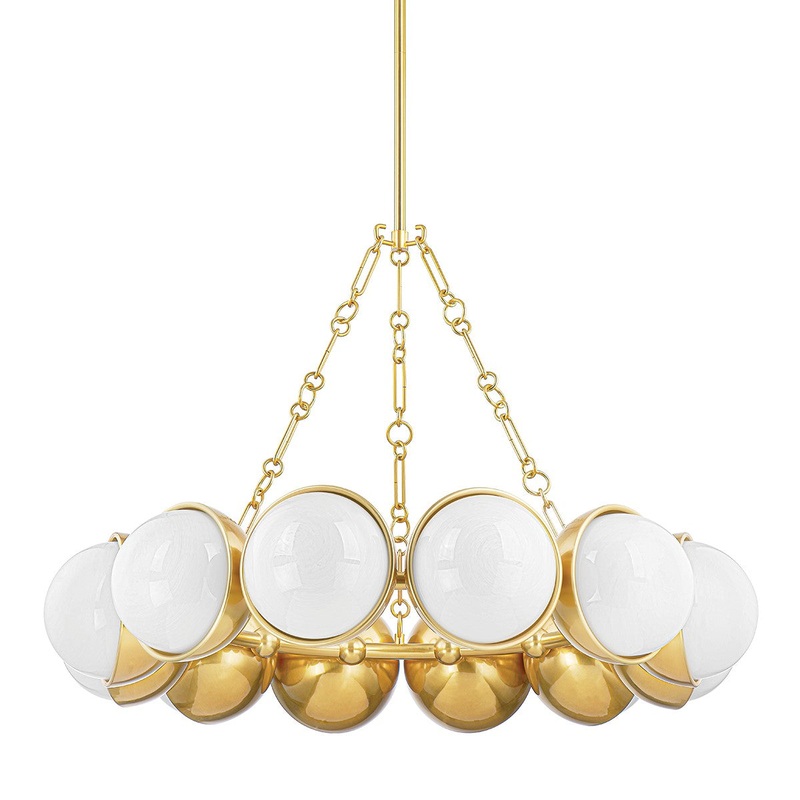 Corbett Lighting 340-43-VPB Althea 12 Light Chandelier Vintage Polished Brass