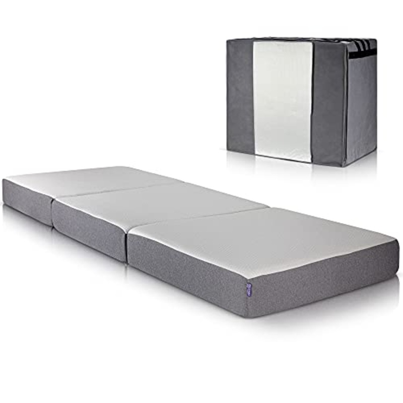 DYNMC you Materasso Pieghevole Premium – Letto per Ospiti, Borsa Compresa, in Memory Foam, Rivestimento Morbido in OEKO-TEX – Ideale Come Confortevole Materassino Pieghevole, Materasso da Viaggio