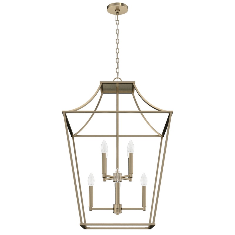 Eight Light Pendant from the Laurel Ridge Collection in Alturas Gold Finish by Hunter