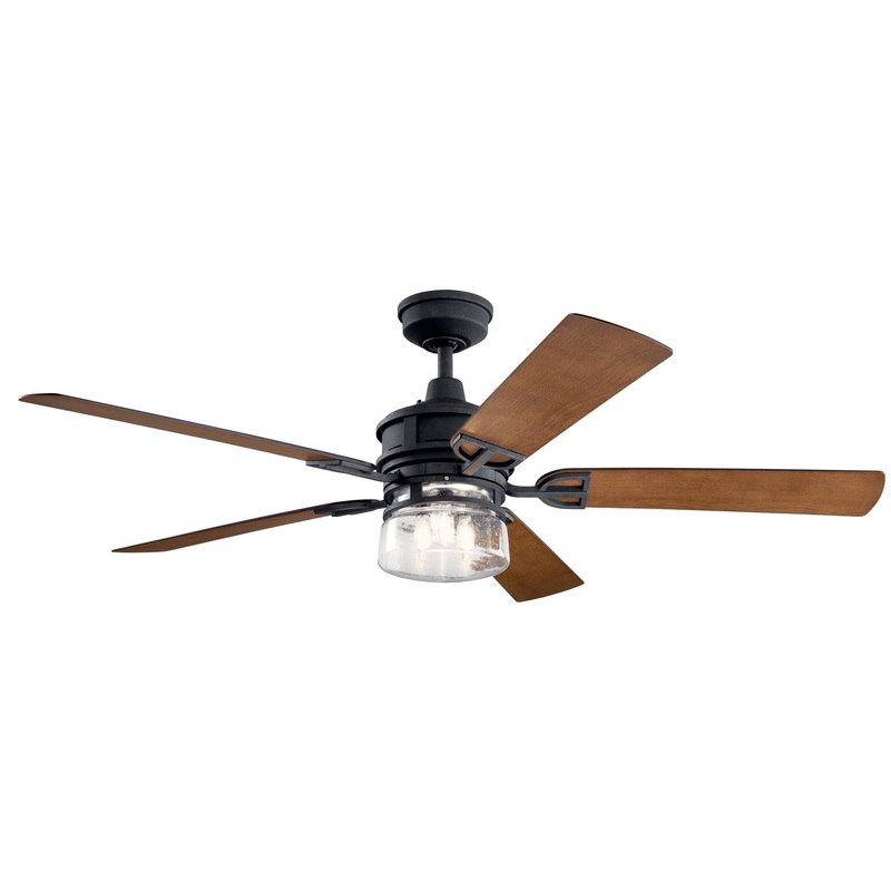 Kichler 310240DBK 60″ Ceiling Fan, Distressed Black