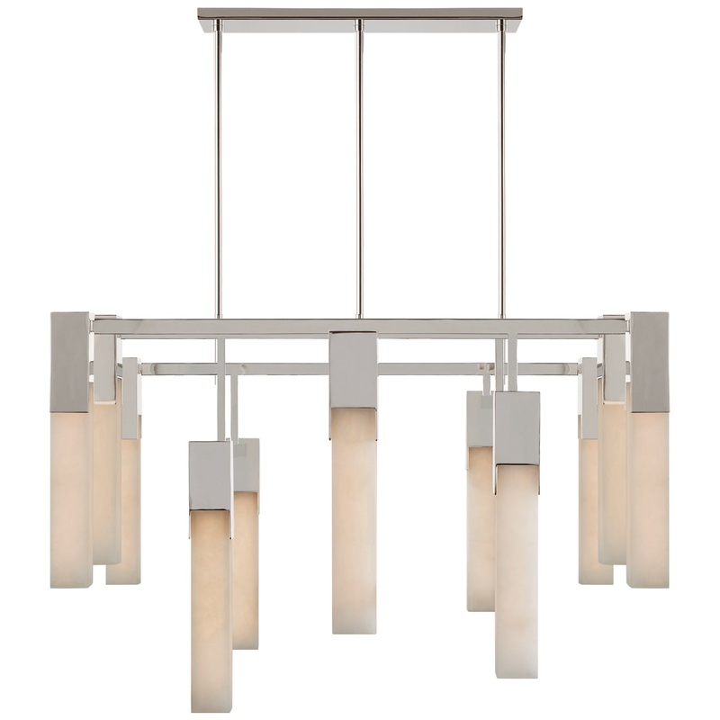 LED Chandelier from the Covet Collection in Polished Nickel Finish by Visual Comfort Signature