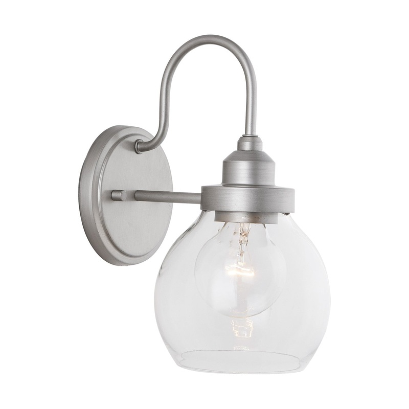 One Light Wall Sconce from the Daphne Collection in Brushed Nickel Painted Finish by Capital Lighting