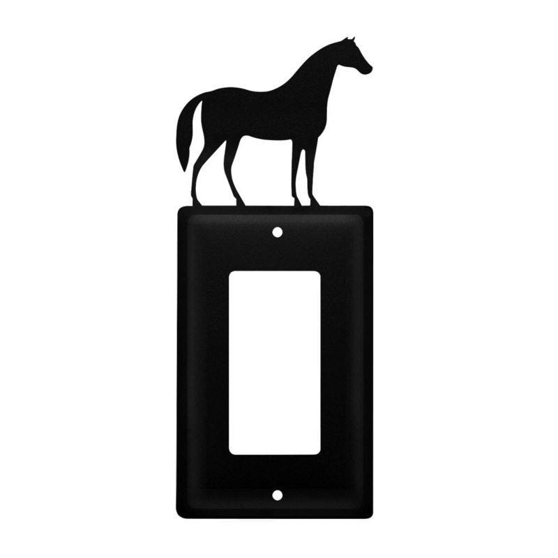 Village Wrought Iron EG-68 Single Standing Horse Single GFI Cover