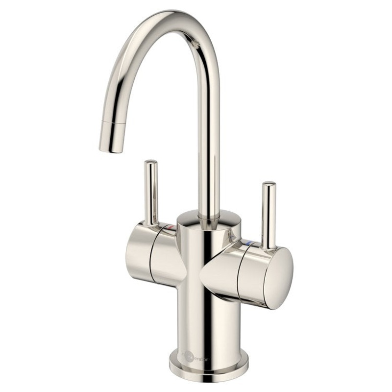 Water Dispenser Showroom Modern 3010 Instant 2 Lever ADA Gooseneck Swivel 360 DEG Polished Nickel