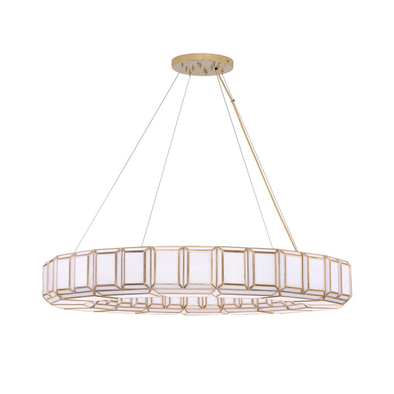 16 Light Chandelier from the Belmont Collection in Brass Finish by Eurofase