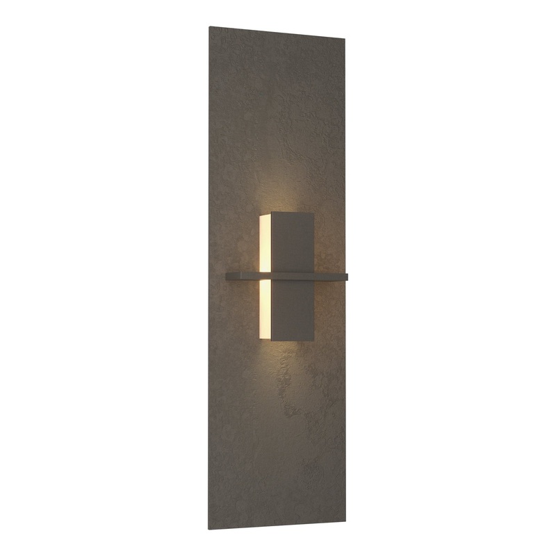 Aperture Vertical Sconce Dark Smoke White Art Glass (BB)