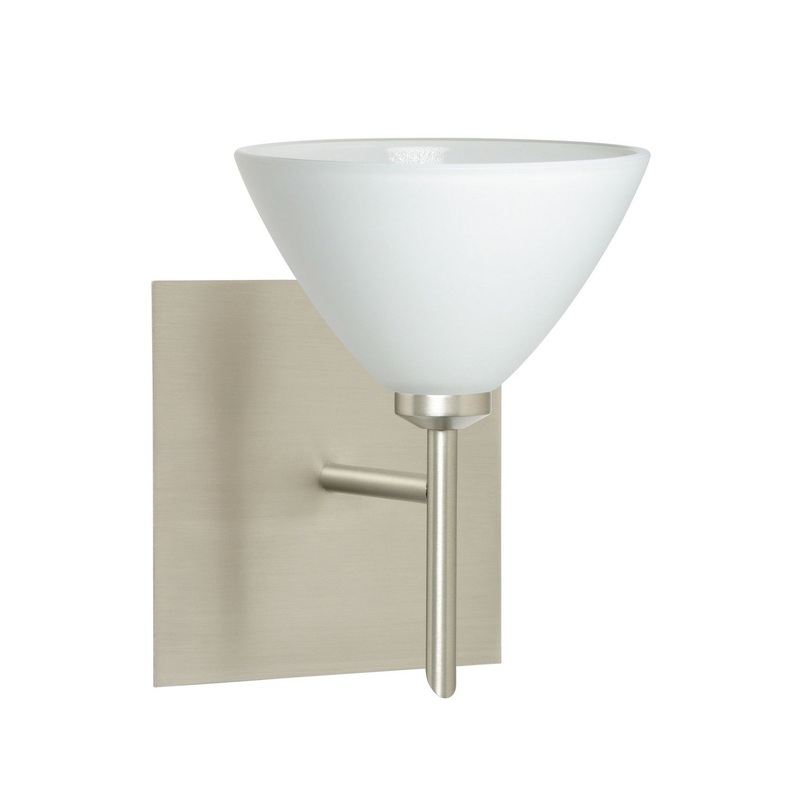 Besa 1SW-174307-SN-SQ Kona One Light Wall Sconce Satin Nickel