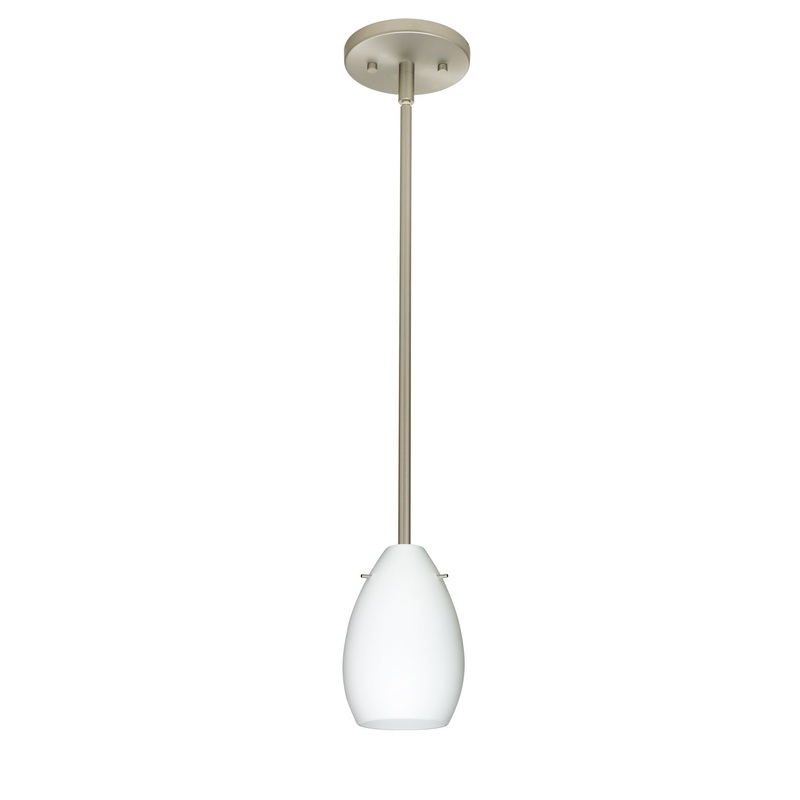 Besa 1TT-171307-HAL-SN Pera One Light Pendant Satin Nickel (Discontinued)