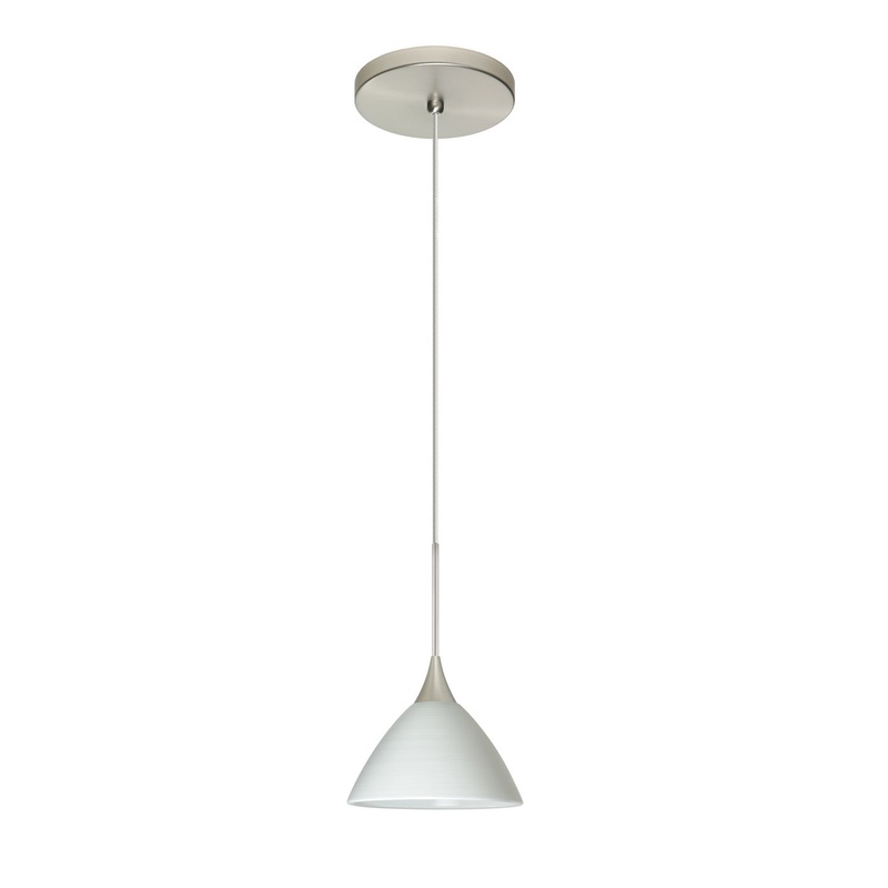 Besa 1XT-1743KR-SN Domi One Light Pendant Satin Nickel