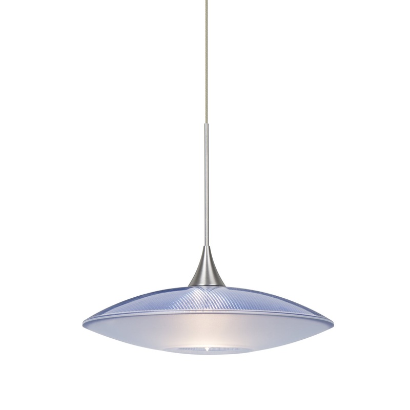 Besa 1XT-6294BL-SN Spazio One Light Pendant Satin Nickel