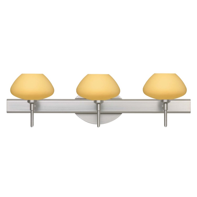 Besa 3SW-5410VM-SN Peri Three Light Wall Sconce Satin Nickel