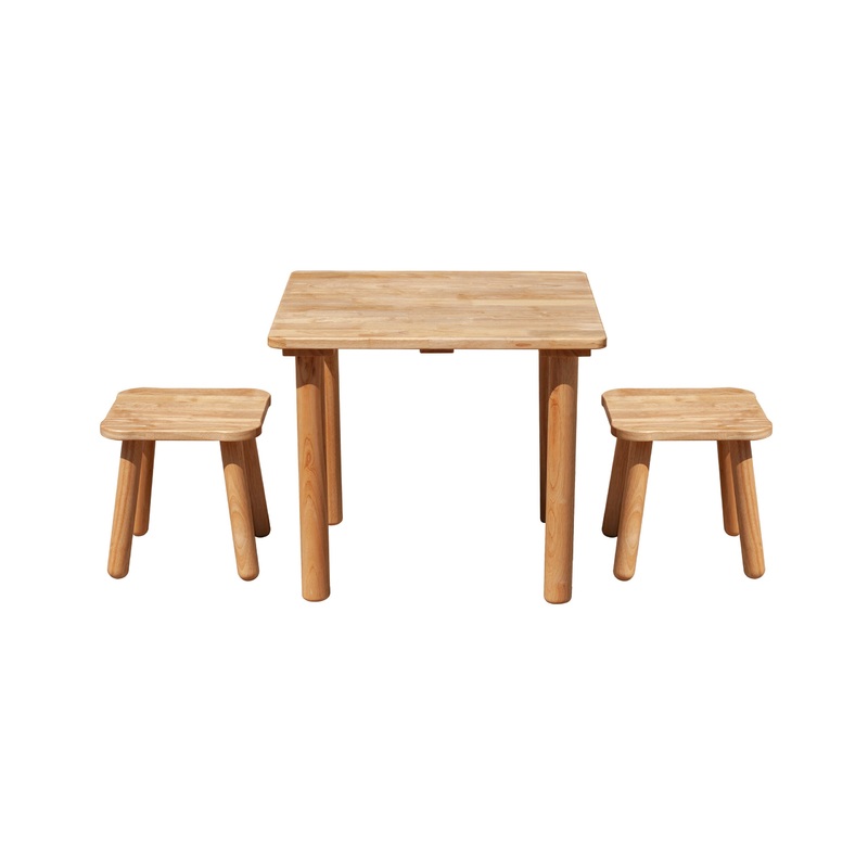 Classic Square table and 2 stools