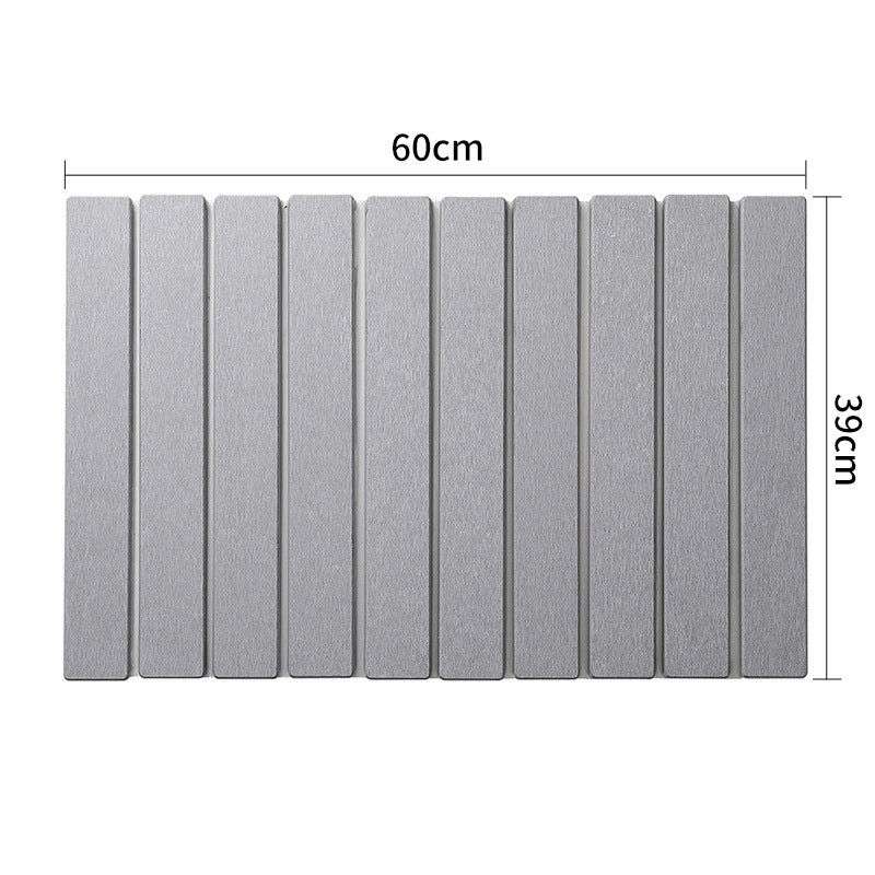Collapsible Diatom Mud Bath Mat – Quick Dry, Non-Slip, Odor-Free Absorbent Pad(light grey)