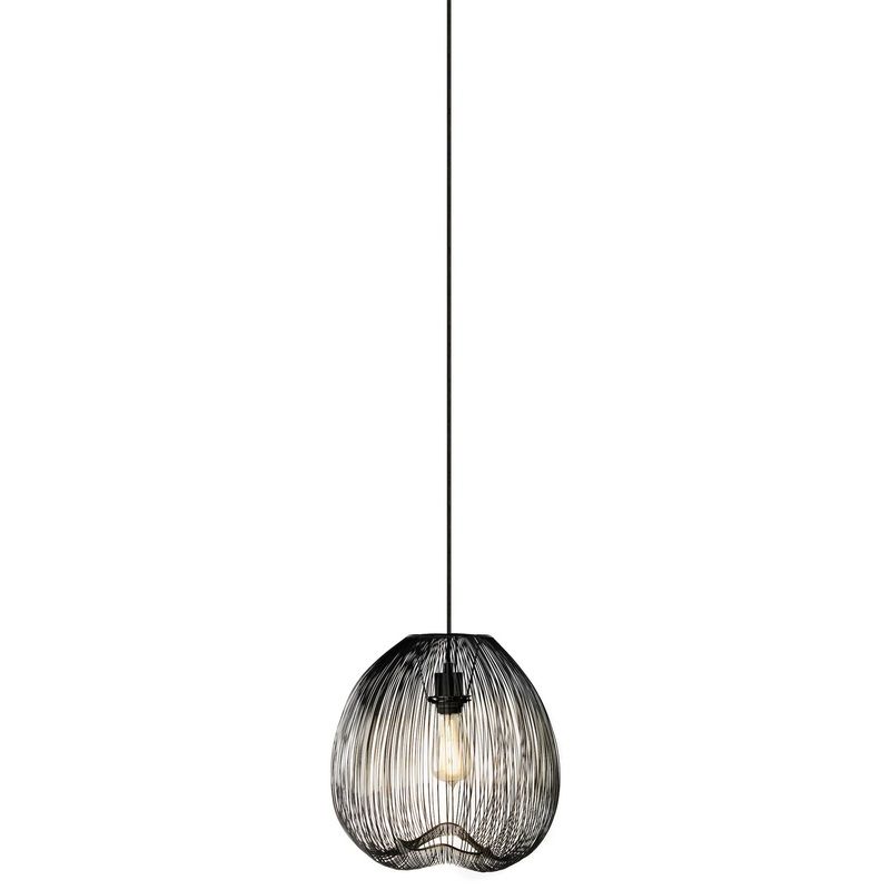 LED Pendant from the Moby Collection in Black Finish by Stone Lighting