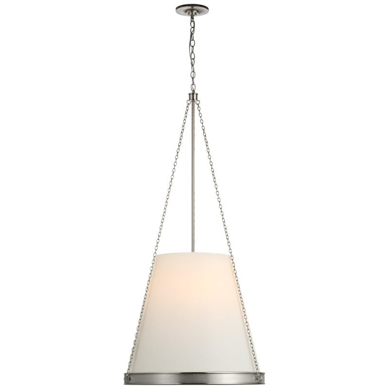LED Pendant from the Reese Collection in Polished Nickel Finish by Visual Comfort Signature