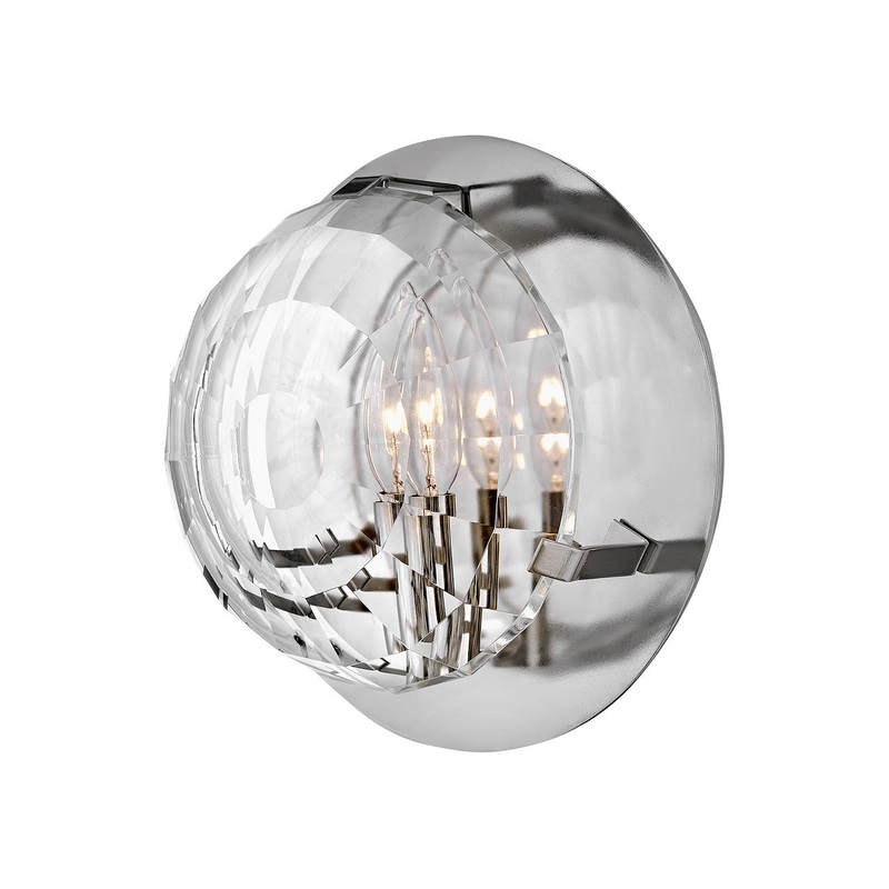 LED Wall Sconce from the Leo Collection in Polished Nickel Finish by Hinkley