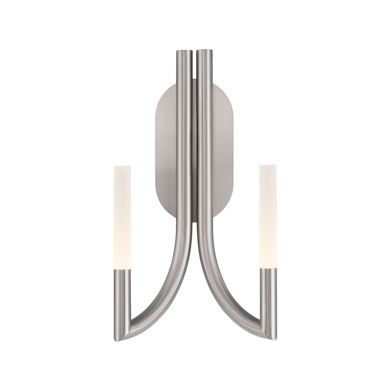 Olette 2-Light 17″ Wall Sconce Nickel