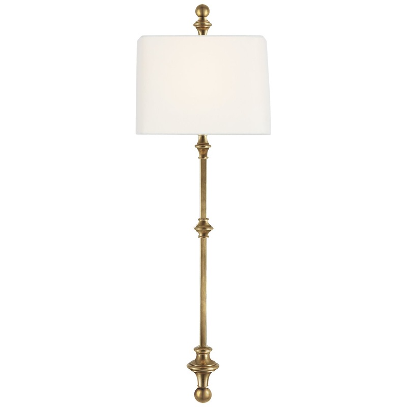 One Light Wall Sconce from the Cawdor Collection in Antique-Burnished Brass Finish by Visual Comfort Signature