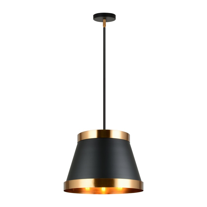 Pendant from the Caske Collection in Black Finish by Matteo Lighting
