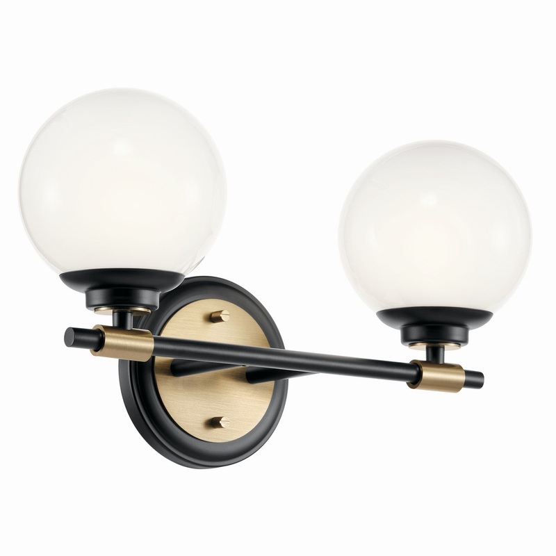 Two Light Vanity from the Benno Collection in Black Finish by Kichler