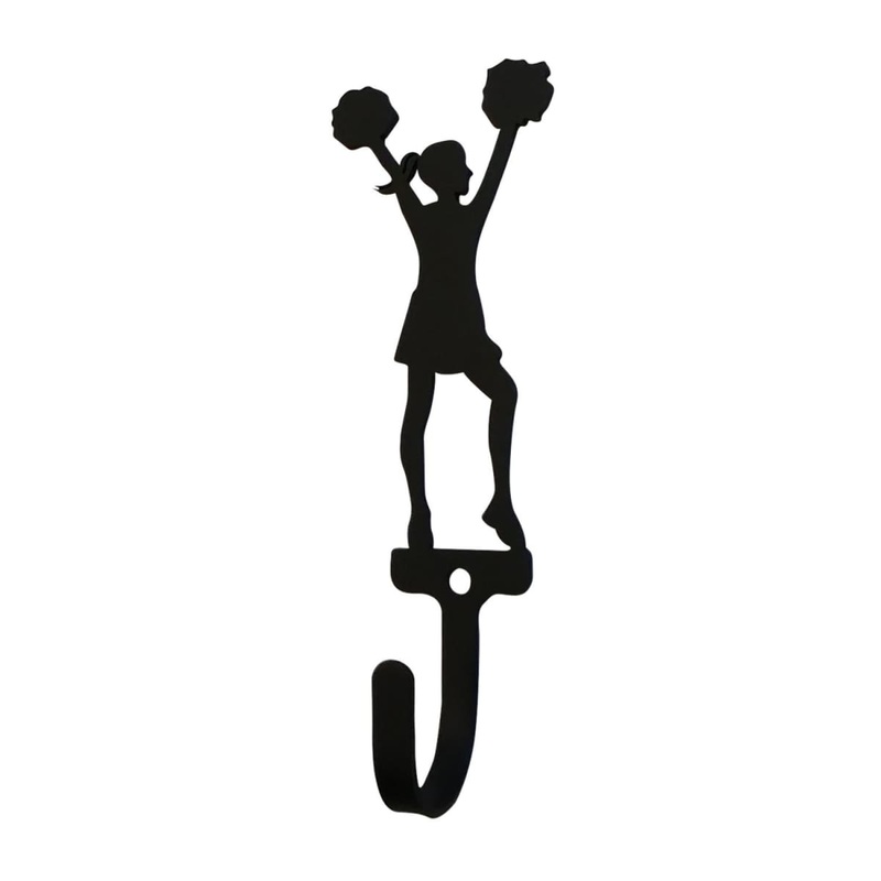 Village Wrought Iron WH-304-S Cheerleader Woman’s Wall Hook Small