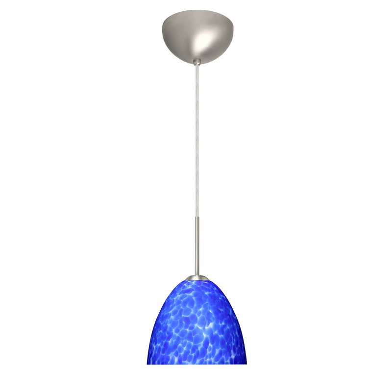 Besa 1BC-757286-LED-SN Sasha One Light Pendant Satin Nickel