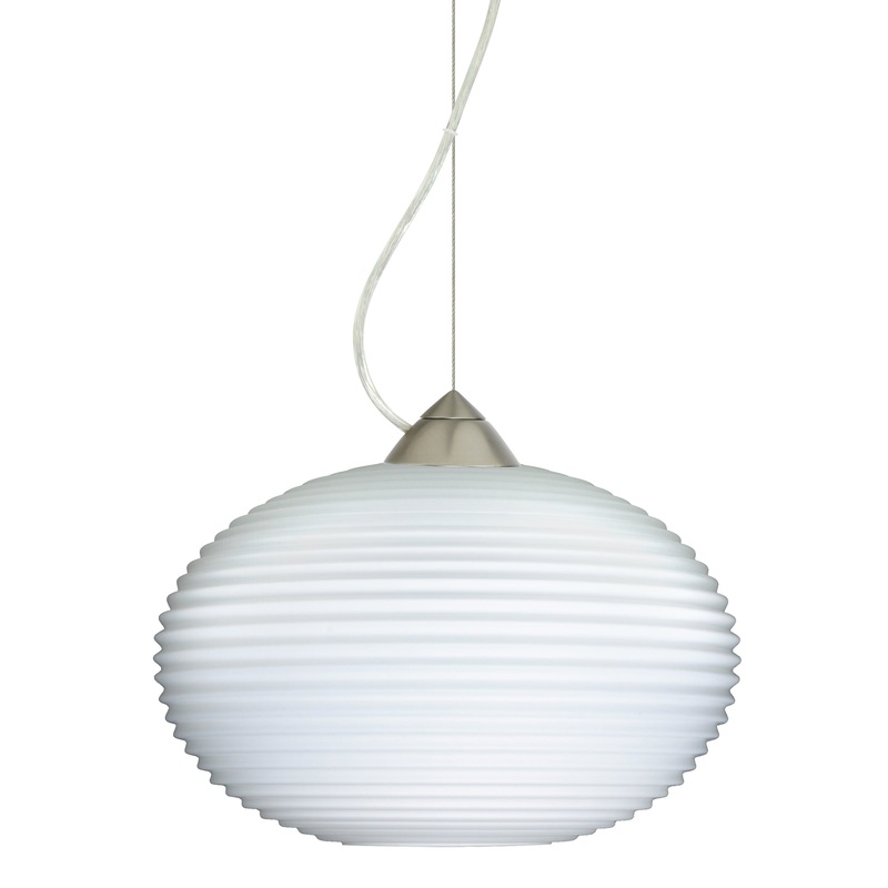 Besa 1KX-491307-SN Pape One Light Pendant Satin Nickel