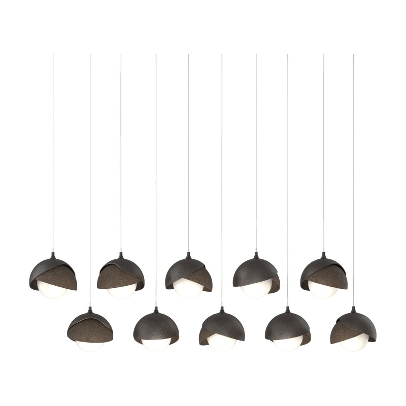 Brooklyn 10-Light Double Shade Pendant Oil Rubbed Bronze Bronze