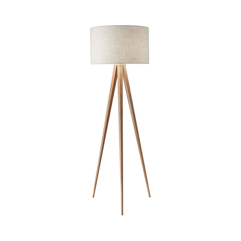 Director Floor Lamp Natural Oak Veneer