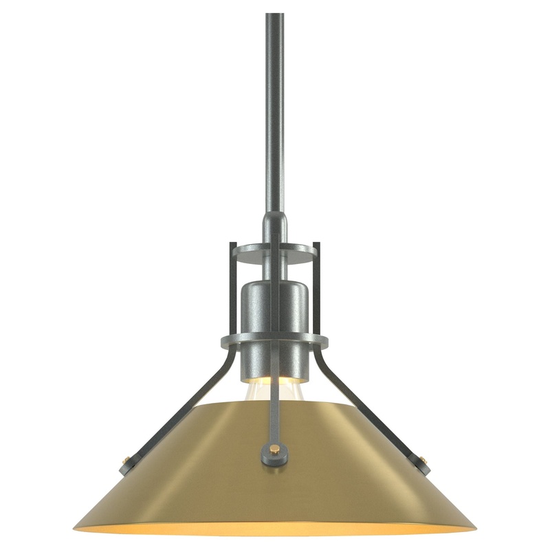 Henry Mini Pendant Vintage Platinum Modern Brass