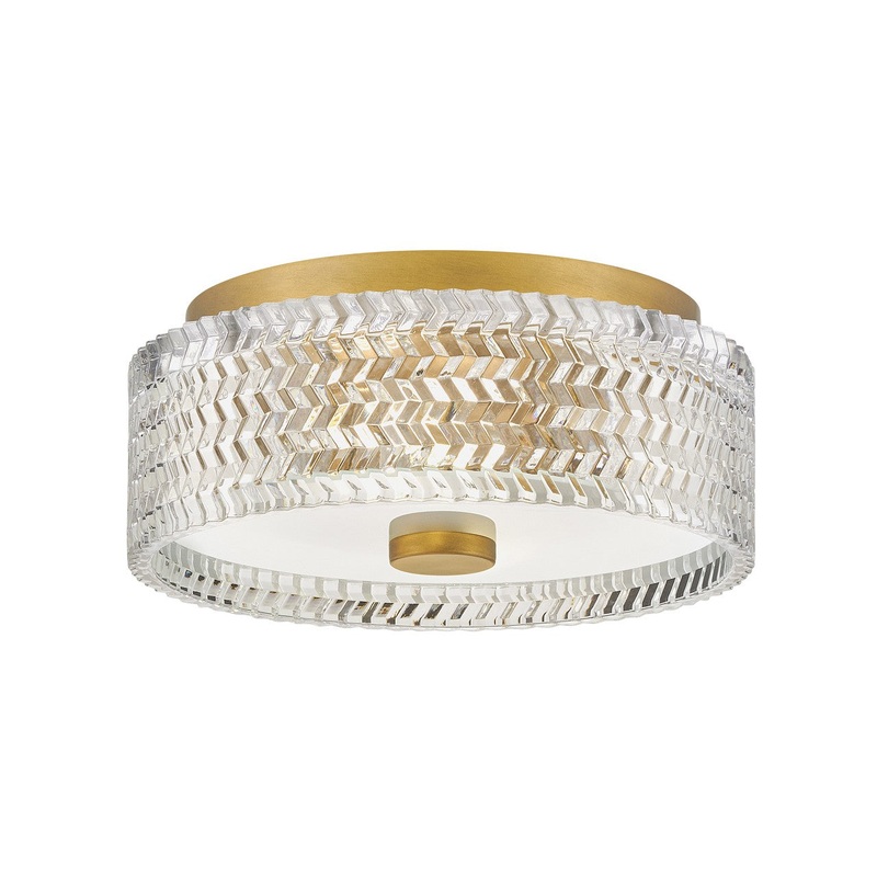 LED Flush Mount from the Elle Collection in Heritage Brass Finish by Hinkley