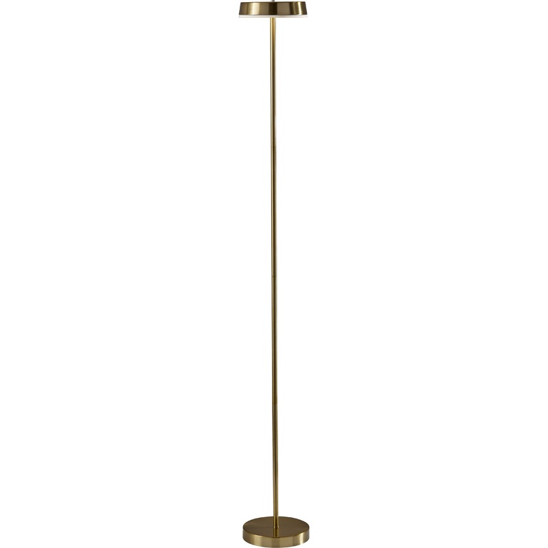 Mira Cordless LED Floor Lamp Antique Brass