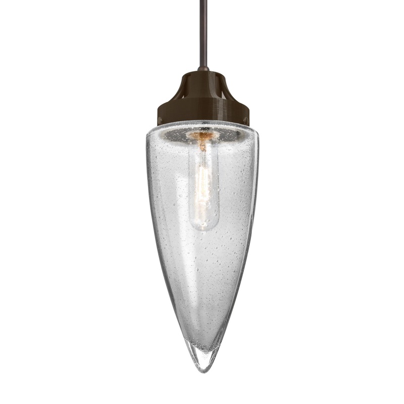 One Light Pendant from the Sulu Collection in Bronze Finish by Besa
