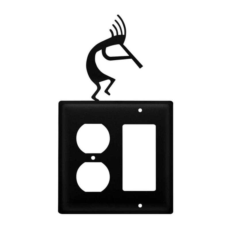 Village Wrought Iron EOG-56 Double Kokopelli Single Outlet and GFI Cover CUSTOM Product