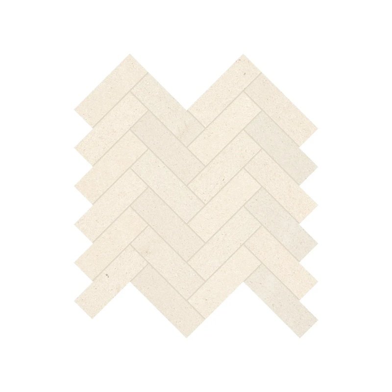 1.25″ x 4″ Serene Ivory Herringbone Honed Limestone Mosaic 1 Sheet = .89 Sqft