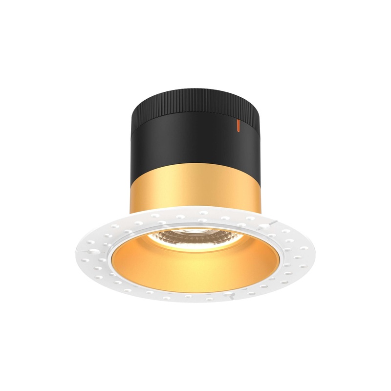 4″ Modular Downlight Gold (Trimless) 60 Degrees Regressed