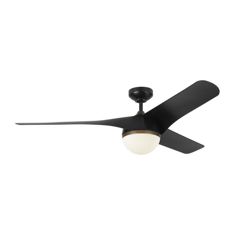 56″ Ceiling Fan from the Akova 56 Collection in Matte Black Finish by Visual Comfort Fan
